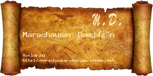 Marschauser Damján névjegykártya